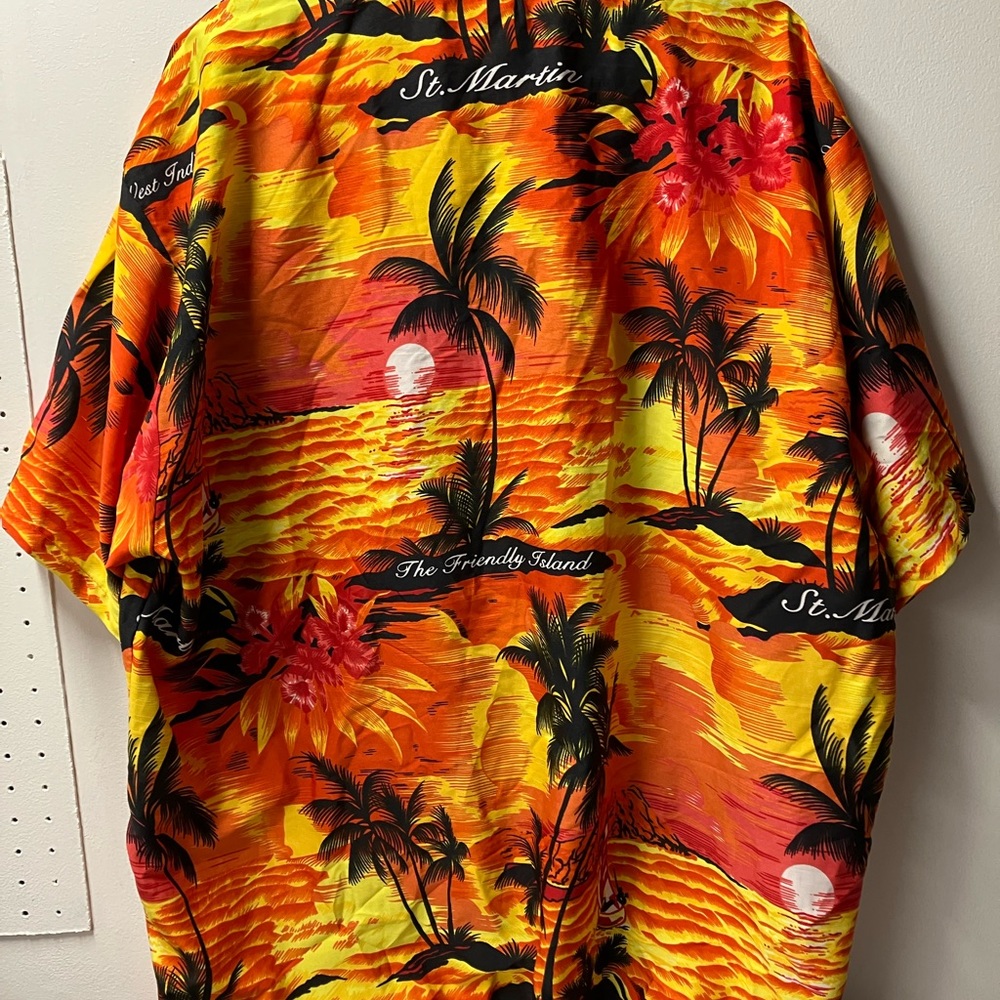 Rima ORANGE SUNSET Men’s XL Hawaiian shirt - Picture 3 of 5